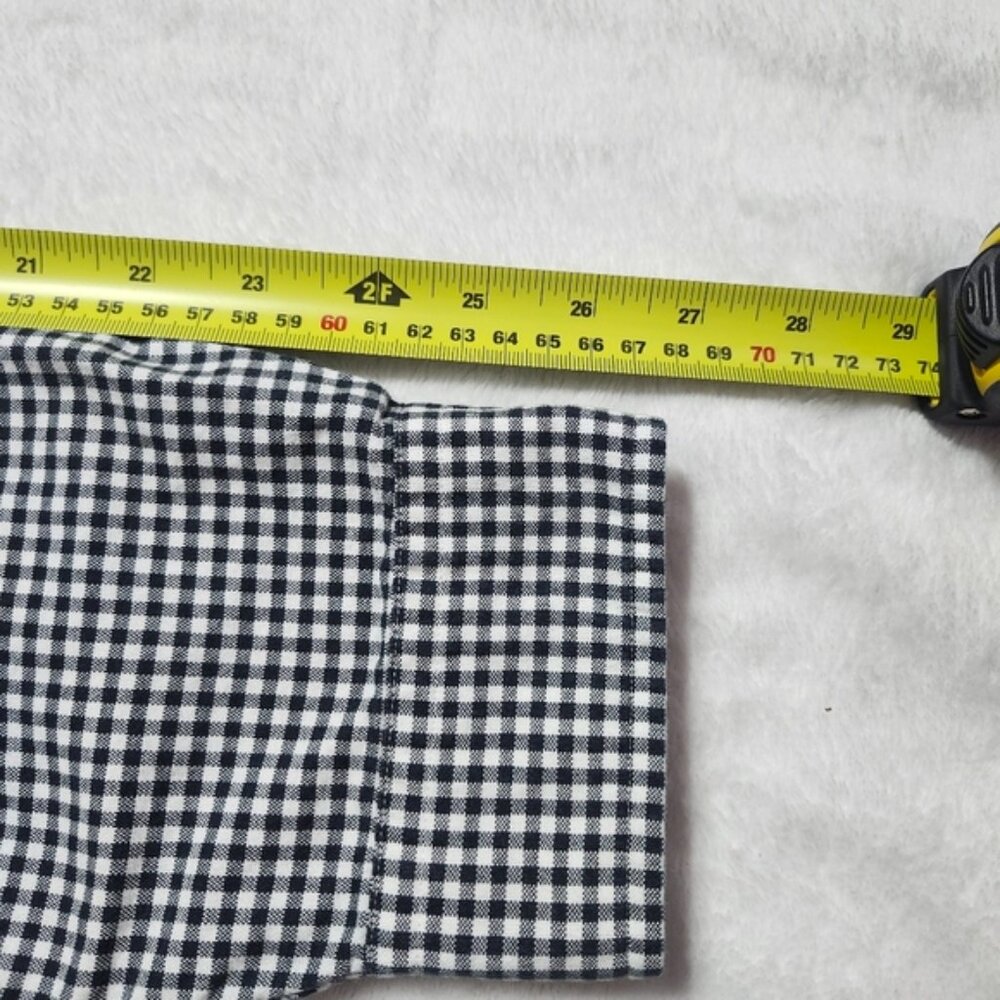 RALPH LAUREN Oxford Gingham Check Long‎ Sleeve Button Down Shirt Black White XL - Picture 9 of 9